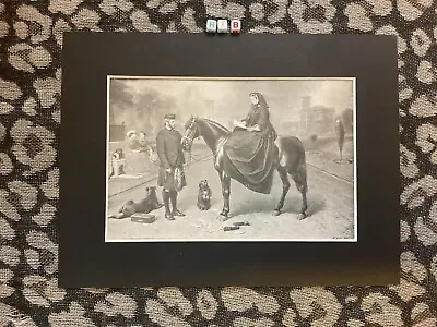 Antique Iconic Art Print Of Queen Victoria & John Brown Approx 1890-1900  Rare • $29.86