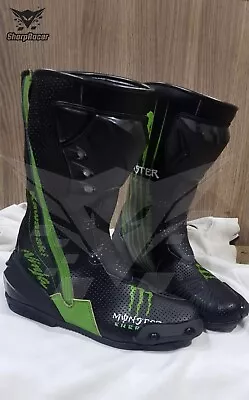 Kawasaki Motorcycle Riding Boots Genuine Leather Motorbike Racing Shoes Botas • $119.50