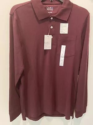 Croft & Barrow Extra Soft Long Sleeve Small Polo Pocket Shirt New Men's  • $18.99