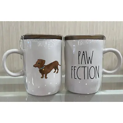 PAW FECTION Dachshund RAE DUNN Double Sided Dog Wood Topper Coaster Mug NEW! • $24.99