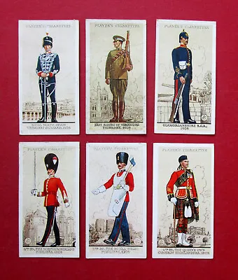 6 Player 1931 Cigarette Cards Uniforms Of The Territorial Army 17-18-19-20-21-22 • £1.59