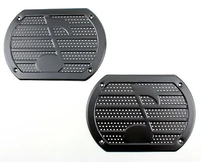 $37.95 • Buy Vintage BLACK Musical Note Speaker Grill Cover Package Tray 6X9 Lowrider PAIR