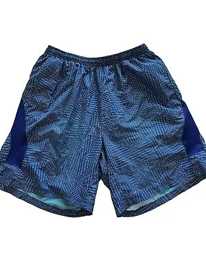 Nike Dri-Fit Running Shorts Men's Elastic Waist/Drawstring Size Med Pockets Blue • $13