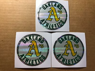 3 Oakland A's Metallic Decals • $1