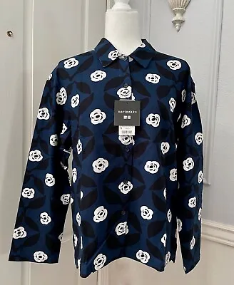 Uniqlo X Marimekko Flannel Long-Sleeve Shirt Blue • $48.99