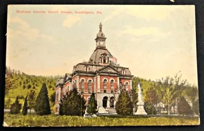 McKean County Court House Smethport PA Postcard PC 1911 • $5.50