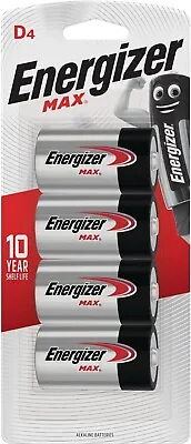 Energizer Energizer MAX D 4PK Batteries 4 Count (E000033700) • $18.64