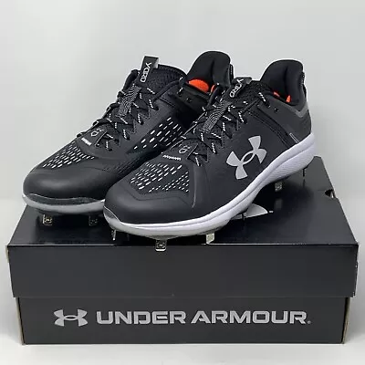 Under Armour Men's Yard Low MT Sz 10 Baseball Softball Cleats 3025592-001 Black • $59.99