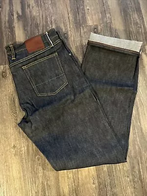 Gustin #25 Selvedge Raw Denim Straight Size 40 Blue Made In USA • $59.98