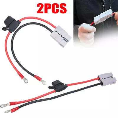 2Pcs 50Amp Extension Cable Battery Charging Terminal Connector For Anderson Plug • $19.69