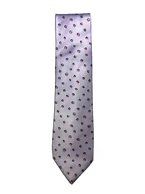 Bulgari Tie Neck Light Blue Stripes Black Pink Swirls Necktie Bvlgari • $29.99