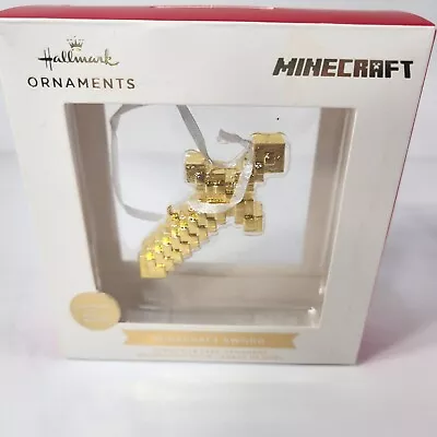 Hallmark Ornaments Premium Minecraft Sword Gold New Christmas • $14.99