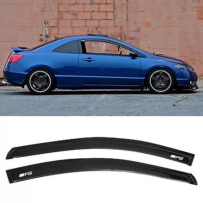 Fits 06-11 Honda Civic Coupe Side Window Visor Shade Deflector Vent Guard & FG • $46.99