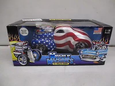 Muscle Machines 1941 Willy's Coupe 1/18 American Flag Lot 7 • $15.50