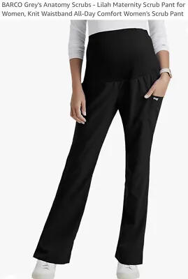 BARCO Grey's Anatomy Women's Lilah Maternity Scrub Pants XL (X-Large) Black • $29.95