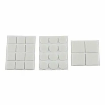 £1.99 • Buy 28 Anti Skid Rubber Felt Pads Furniture Protector Feet Multi Surface Wood White
