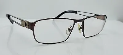 Morel 70280 Brown Rectangular Metal Sunglasses France FRAMES ONLY • $30.25