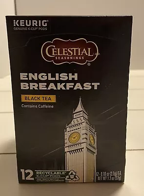Celestial English Breakfast Black Tea Keurig 12 K Cups Contains Caffeine • $15.50
