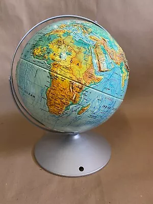 Vintage Globe Nystrom Sculptural Relief W Metal Base 12”  • $60