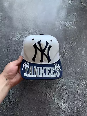 Vintage New York Yankees MLB Over Logo Cotton Cap SnapBack • $75