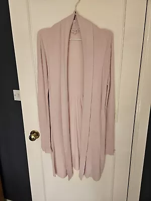 Phase Eight Long Line Edge To Edge Pale Pink Cardigan Size 14 • £7.99