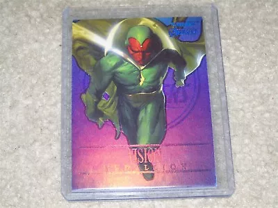 2022 UD Marvel Fleer Ultra Avengers Vision Amethyst Medallion SSP #M-47 RARE • $50