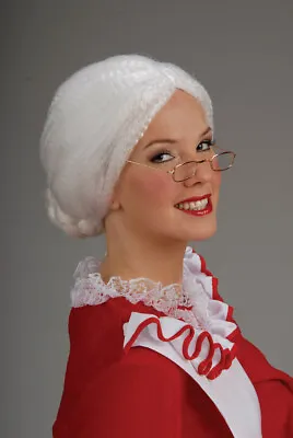 Rubies Womans White Mrs Santa Claus Wig Halloween Costume Accessory • $19.88