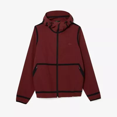 Lacoste Lightweight Zip-Up Summer Bordeaux Jacket • £66.49