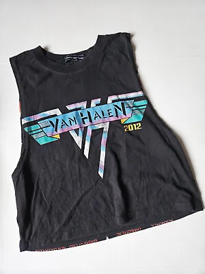 Van Halen Band Trendy & Tipsy Deconstructed Sleeveless Crop Top Tee Shirt L • £43.36