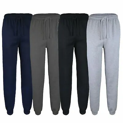 Mens Fleece Elasticated Jogging Bottoms Track Pants Casual Joggers Trousers S-5X • $14.91