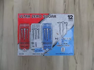 Monster Energy Drink Ultra Zero Sugar Red White Blue 16oz 12 Pack • $39.99