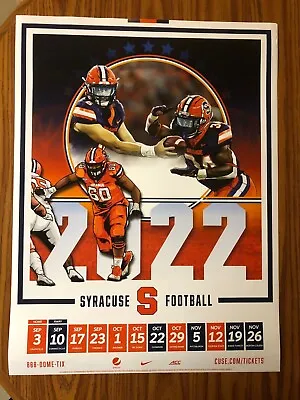 $7.99 • Buy 2022 Syracuse University Football Poster