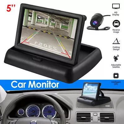 Backup Camera Car Rear View Wired HD Parking System 5  LCD Screen Monitor US • $27.16