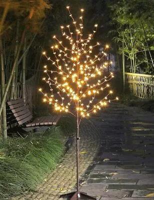 6.5FT 208 LED Cherry Blossom Tree Lighted Artificial Tree For Decoration Patio  • $51.28