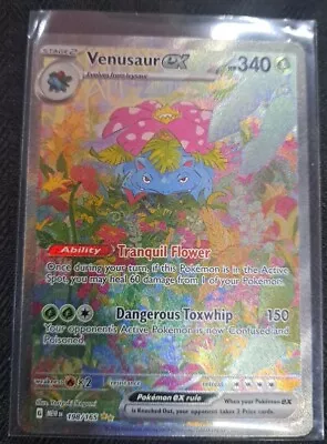 Pokemon TCG Venusaur Ex 198/165 Scarlet & Violet - 151 Special Illustration Rare • $39.99