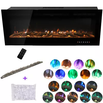 40/50/60  Fireplace LED Wall Build In Insert Electric Fire 9 Or 12 Colour Flames • £159.99