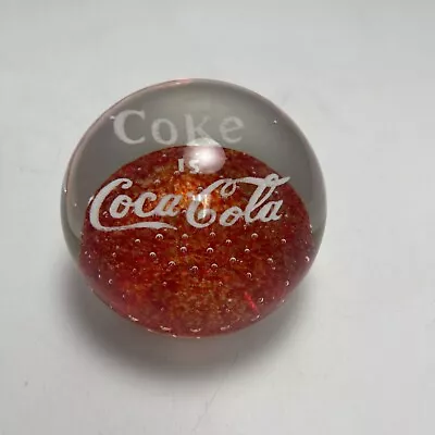 $35 • Buy Vintage Glass Coke Is Coca Cola Paperweights