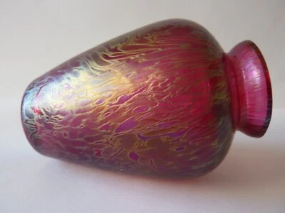 £19.40 • Buy Royal Brierley Cranberry/Fuchsia Hand Blown Urn Style Bud Vase 10cm Circa 1980's