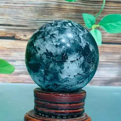 316g Natural Black Tourmaline Crystal Ball Quartz Sphere Meditation Healing • $33.61