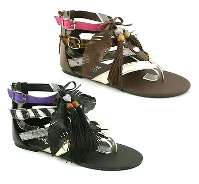 Ladies Womens Flat Gladiator Flip Flop Summer Beach Holiday Sandals Shoes Size  • £9.99