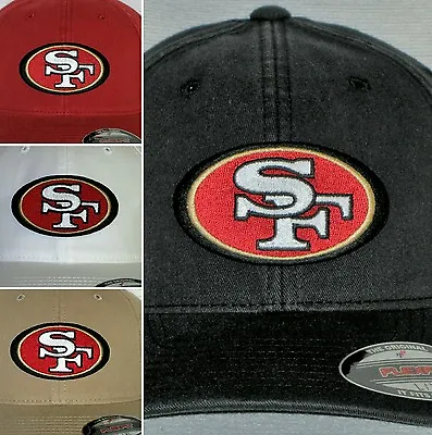 $23.99 • Buy San Francisco 49ers  FLEXFIT  Cap ✨Hat ✨CLASSIC NFL PATCH/LOGO ✨3 SIZES ✨NEW