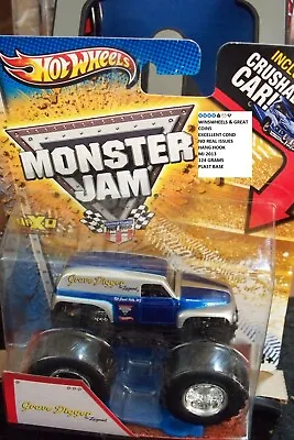 2013 Hot Wheels Monster Jam Grave Digger Slvr😍💎 Am Ca Legend Crushable Car • $7.85