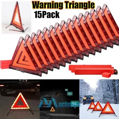 LOT Emergency Warning Triangle DOT Approved Reflective Car Safety Roadside Kit  • £115.65