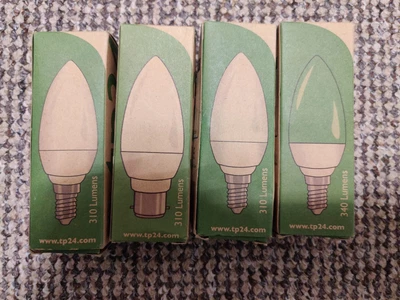 £7.99 • Buy TP24 4 Pack LED E14 Bulbs Lamps - 3x 340 & 1x 310 Lumens - Warm White