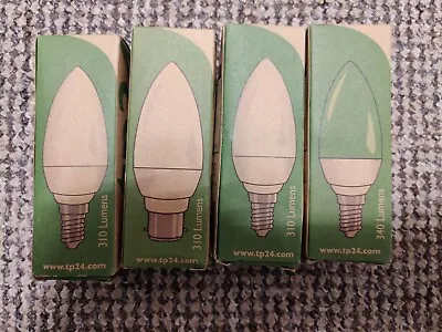TP24 4 Pack LED E14 Bulbs Lamps - 3x 340 & 1x 310 Lumens - Warm White • £4.99