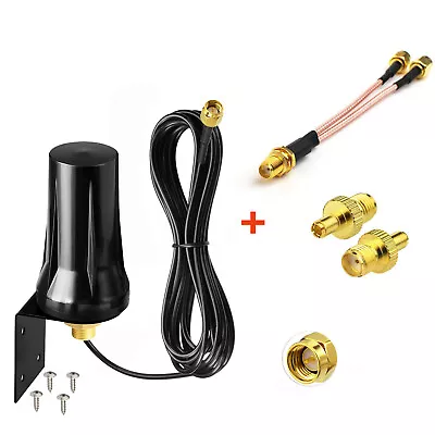 3m 3G 4G LTE Outdoor Antenna 2x2 Mimo TS9 SMA Adapter For HUAWEI E5377 E5577 ZTE • £11.80