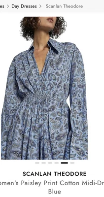 $325 • Buy Scanlan Theodore Paisley Cotton Midi Dress