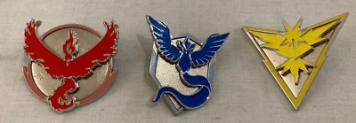 £10 • Buy Pokemon Go Set Of 3 TEAM Pin Badges -  Metal And Enamel BRAND NEW