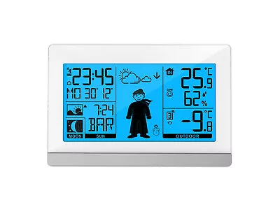 Technoline WS9612 White Modern Weather Station Black • £30.46