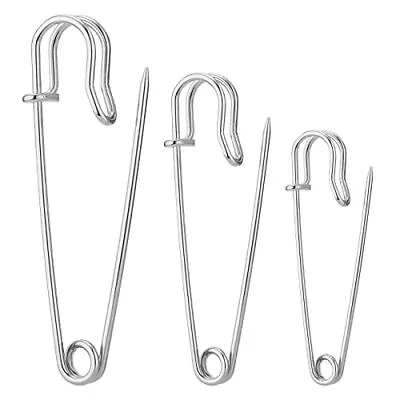 Large Safety Pins Pack Of 40 Safety Pins Heavy Duty Assorted 2  2.5  3  Blank... • $12.45